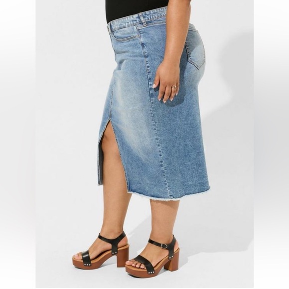 Torrid Denim Midi Skirt - Picture 3 of 4